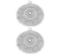Alomejor Stainless Steel Pie Weights Set of 2 Durable Baking Tools for Perfect Crusts 17.5cm Diameter for Home Bakers (Large Size 3.8x7.8cm)