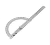 Alomejor Stainless Steel Protractor, Adjustable 180° Angle Gauge | Rustproof stainless steel, Accurate measurements, Ideal for engineering, Versatile tool for architects