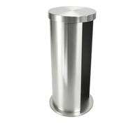 Alomejor Stainless Steel Round Cotton Dispenser, Makeup Storage Solution