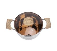 Alomejor Stainless Steel Stockpot Elegant Multi Purpose Soup Pot for Large Gatherings Gas Induction Cooker Compatible 304 Stainless Steel (18CM)