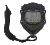 Alomejor Stopwatch Timer with 12/24 Hour Format Calendar Display 9-Hour Countdown Timer 2 Alarm Settings Nightlight Function Dual Record Storage for Training Events