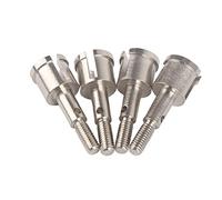 Alomejor Strong Steel Wheel -Axle Axle Shaft Mug Parts for HSP 1/10 RC Auto Silver, 4 Set of 4