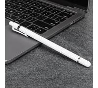 Alomejor Stylus Pen with Fiber Nib, Smooth Touching Device Pen for All Mobile Phones & Tablets, Compact Design in Black & White, 150mm (White)