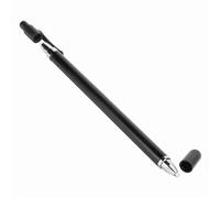 Alomejor Stylus Pen with Fiber Nib, Smooth Touching Device Pen for All Mobile Phones & Tablets, Compact Design in Black & White, 150mm (Black)