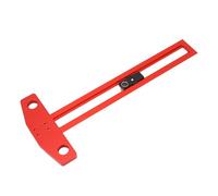Alomejor T Square Ruler with Interchangeable Drill Sleeves for Woodworking Tasks Aluminum Alloy 30cm Precision Measurement Tool