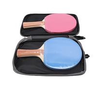 Alomejor Table Tennis Bat Set Stylish Pink and Blue Paddle for Inside Outdoor Stringwoods, Suitable for All Fineness Levels of Comfortable Handle