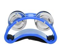 Alomejor Tambourine Jingle Foot Bell with Elastic Nylon Strap, Elliptical Percussion, Metal Abs Plastic Body, Compact Lightweight, for Percussion Cajon Box Drum (blue)