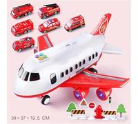 Alomejor The Topic of The Children's Aircraft Model with Lights and Sounds Works for Role -playing Games and Fun Learning for, Large Toys for Aircraft with Alloy Cars for Boys and Girls (#2)