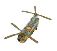 Alomejor Transparent Gear Helicopter Toy LED Lights Music Electric Drive Omnidirectional Movement ABS Material for Kids Educational Safe Play with Vibrant Lights