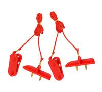 Alomejor Treadmill Safety Key Replacement, Dual Prong, 2 Piece Set | Running Machine Stop Switch, Pull Clip Emergency Control, Plastic Aluminum Construction For Exercise Equipment