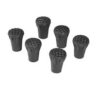 Alomejor Trekking Pole Tips 6pcs Outdoor Walking Stick Caps PVC Hiking Pole Tips End Walking Pole Protector Tips 3.3cm