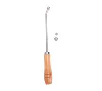 Alomejor Trumpet Dent Repair Roller Tool, Ergonomic Handle with Polished Metal Balls for Trombone and Brass Instruments Maintenance (Wooden Handle)