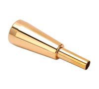 Alomejor Trumpet Nozzle 3c Metal Extended Glossy Fatter for Standard Trumpets (Gold)