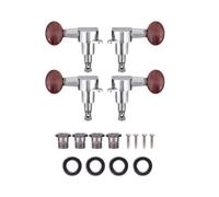Alomejor Tuning Pegs 2L 2R Closed Alloy Machine Heads String Tuning Key Pegs Tuner Kit for Ukulele Instrument