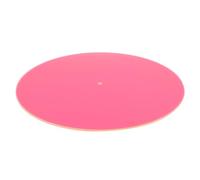 Alomejor Turntable Mat Platter Slipmat Acrylic 12 Inch with Shiny Effect for Improved Bass Response Universal Fit Machined (Transparent Pink)