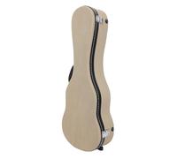 Alomejor Ukulele Protective Hard Box Thickening the Locking Linen for the 23 -inch Ukulele, Comfortable Accommodation for Musicians, the PU Leather Structure
