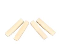 Alomejor Unbleached Guitar Bridge Saddle Easy Installation Enhanced Sound Quality for Most Folk Guitarists Bull Bone (4 Nut)