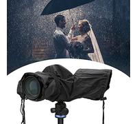 Alomejor Universal Nylon Camera Rain Cover with Zipper for Outdoor Photography Accessories, Ideal for Rainy Seasons and Beaches, Black, 1 Unit