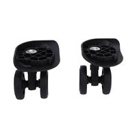 Alomejor Universal Rotation Travel Suitcase Replacement Wheels for a Smooth, Quiet Journey - 2PCs Black Silent Switches for Luggage, ABS Material for Easy Installation Travel Essential