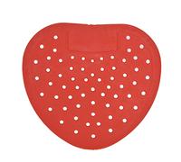 Alomejor Urinal Screen Deodorizer Aromatic Large Hole Anti Splash Mats for Bathrooms Restrooms 19x17cm 1 Pack (large hole red)