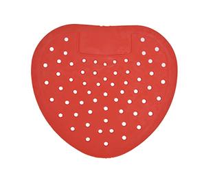 Alomejor Urinal Screen Deodorizer Aromatic Large Hole Anti Splash Mats for Bathrooms Restrooms 19x17cm 1 Pack (large hole red)