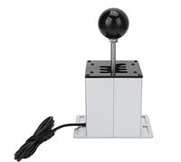 Alomejor USB Gear Shifter H Gearshifter for PC Sim Racing Games for Aluminium Alloy 6+R White 1 Unit