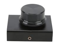 Alomejor USB Volume Control Knob Aluminum Alloy Adjuster with One Press Mute 2 Meter Cable Plug and Play Volume Remote Controller Knob for PC Laptop Desktop (Black)