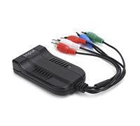Alomejor Video and Converter Adapter, Compatible to YPBPR for HDTVs, Plug and Play, Lightweight ABS, 1 Unit