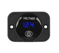 Alomejor Voltage Gauge with Touch Switch ABS LED Digital Display Voltmeter Panel 5 to 48V IP65 Water Resistant 3 Digit Readout for Boat Marine Motorcycle Truck UTV Car