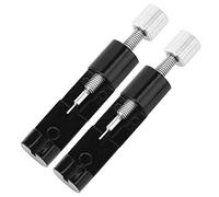Alomejor Watchband Remover Professional Adjustable Tool for Quick Strap Adjustments 2PCs Alloy Steel (Black)