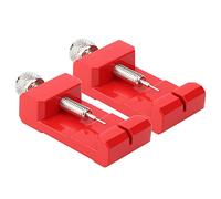 Alomejor Watchband Remover Professional Adjustable Tool for Quick Strap Adjustments 2PCs Alloy Steel (Red)