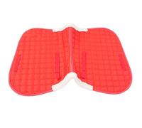 Alomejor Welding Absorbent Saddle Pad 3D Tailoring Comfortable Lightweight for Riding Polyester Silk Cotton (Red)