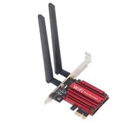 Alomejor WiFi6 Wireless Network Card High Speed 1800Mbps Dual Band PCIE Wireless Adapter for 10 11 Aluminum Alloy