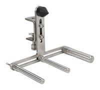 Alomejor Wind Instrument Sanding Support Frame, High Hardness Tool Steel Adjustable Double Slide Rails, with 3 Support Bars for Trumpet Trombone French Horn Repair and Polishing