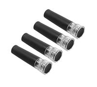 Alomejor Wine Bottle Stopper Reusable Leakproof Keep Freshness Gift Idea 4Pcs Ideal for Friends and Family, Black 3.35 X 0.98 X 0.67in