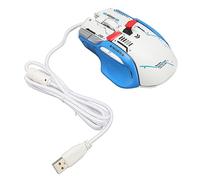 Alomejor Wired Mechanical Mouse with RGB Lighting Comfortable Grip Macro Programming for Gaming PCs and Laptops, White, 1 Unit
