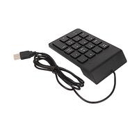 Alomejor Wired Number Pad 18 Key Mini Numeric Keypad Compact Design for Business and Home Use USB Plug and Play (1PC)