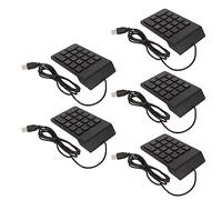 Alomejor Wired Number Pad 18 Key Mini Numeric Keypad Compact Design for Business and Home Use USB Plug and Play (Silicone)