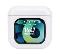 Alomejor Wireless Earbuds, AI Translation Noise Cancelling Earphones for Travel Business Multilingual Communication (White)