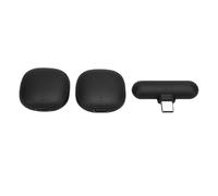 Alomejor Wireless Lavalier Microphones AI Noise Reduction 2.4 GHz -Lapel Microphones for the Live Transmission of Video Recordings, 2 Pack for Vlogging Interviews with Charging Box/Cover
