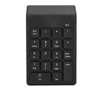 Alomejor Wireless Mini Digital Keyboard Mute 18-Key Financial Accounting Keypad for Laptops/Desktop Stylish Appearance (Black)