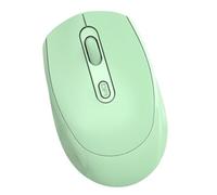 Alomejor Wireless Mouse Optical High Accuracy Ergonomic Design for Office and Home 2.4GHz Bluetooth USB Rechargeable 500mAh (Green)