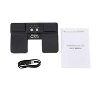Alomejor Wireless Page Turner Pedal, Bluetooth 5.0 Portable Music Page Turner with Multimedia Control Buttons and Anti Slip Rubber Pads, for Piano Guitar Tablet Smartphone IOS Android MAC