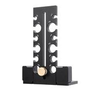Alomejor Wood Dowel Maker Jig Kit Adjustable Tool for Home Improvement Projects Black Aluminum Alloy 12 Holes