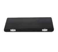 Alomejor Wooden Durable Reed Case Holder for Oboe Reeds, Protective Storage Box for Musicians, Black PU Leather (20Pcs)