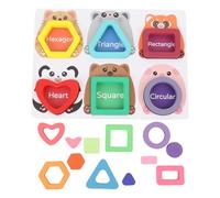 Alomejor Wooden Puzzles for Toddlers 3 4 5 Year Old, Maple Wood Animal Geometric Learning Toy, for STEM Preschool Brain Development