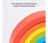 Alomejor Wooden Stacking Toy, Montessori Toys for 1-5 Years Old, Non- Wood, Stack and Balance, Ideal Toddlers (Colorful)