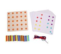 Alomejor Wooden Threading Toy, Early Education, Wooden DIY Children's Threading Board, Sensory Integration Training and Intellectual Development