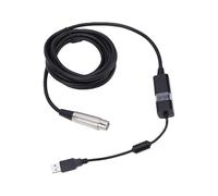 Alomejor XLR to USB Cable with 16-bit 48kHz A D Converter | Oxygen-free Copper Dual Shielding, 2.8m Length, Zinc Alloy Connectors, LED Status Indicator, Plug-and-play