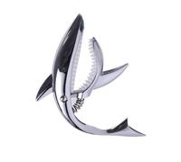 Alomejor Zinc Alloy Guitar Fret Clip, Shark Shape Change Tuning Clamp with Silicone Pad for Acoustic Electric Guitars (Bright Silver)